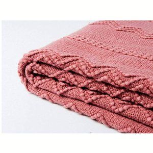 Textured Knit Throw Blanket